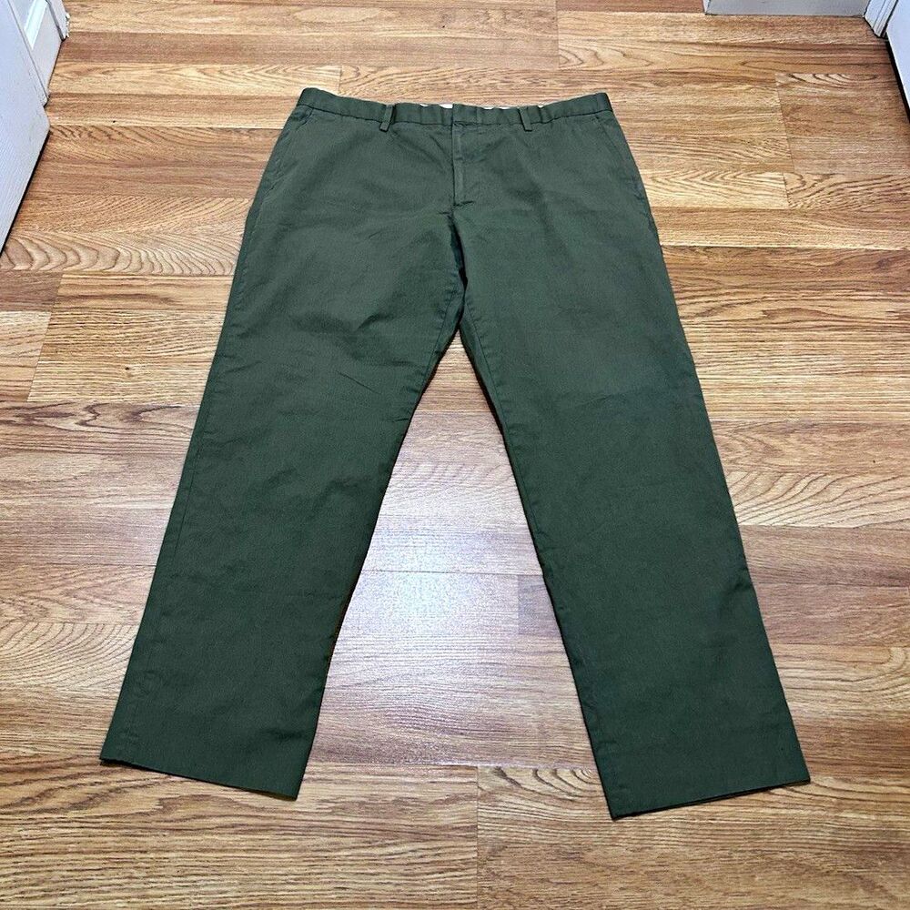 J.Crew Ludlow Slim Men’s Pants 36x32 Olive Green Larusmiani Italian Cotton